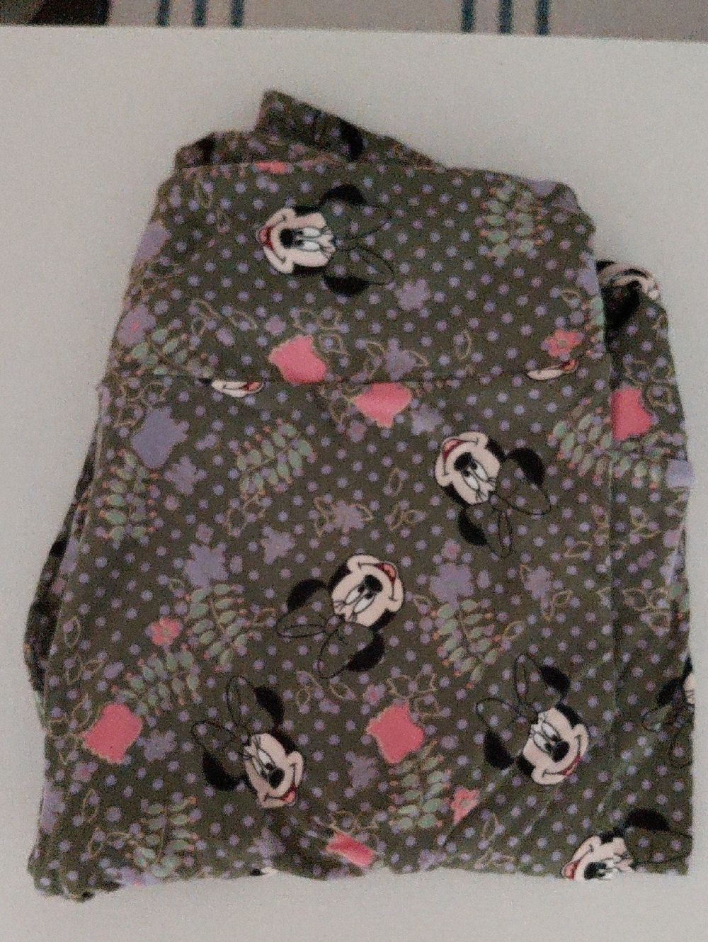 Minnie Mouse Gray Printed Leggings